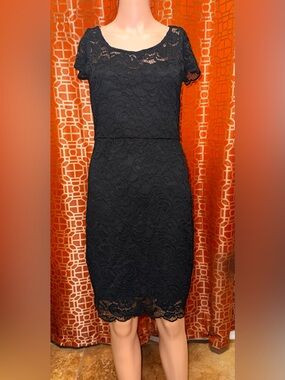 Cisono Black Lace Dress Size Medium Like New